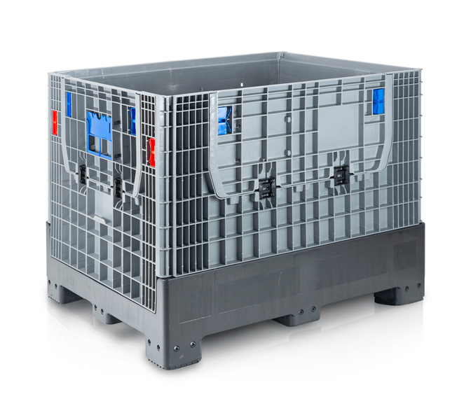 Faltbare Bigbox 120x100x97,5 mit 4 Füßen - 2x Beladeöffnung
