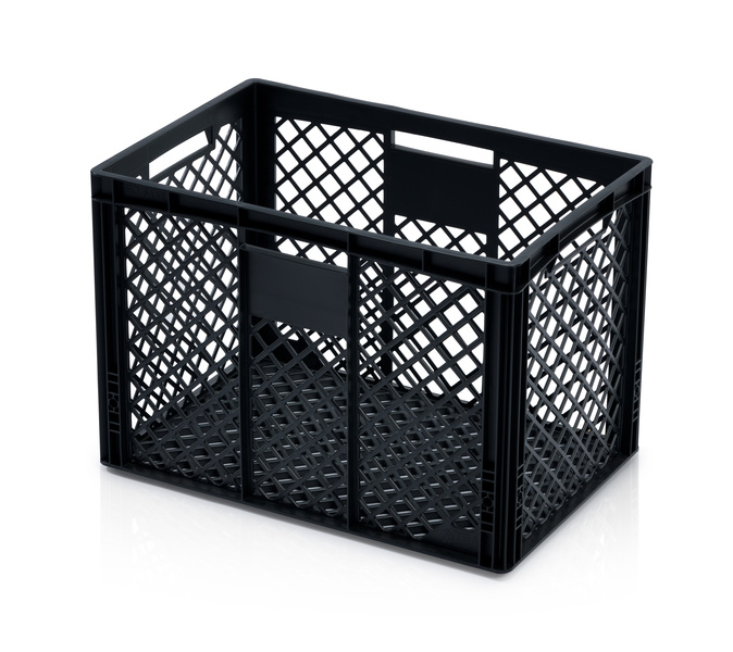 Eurobehälter 60 x 40 x 42 perforiert, schwarz, Reg.