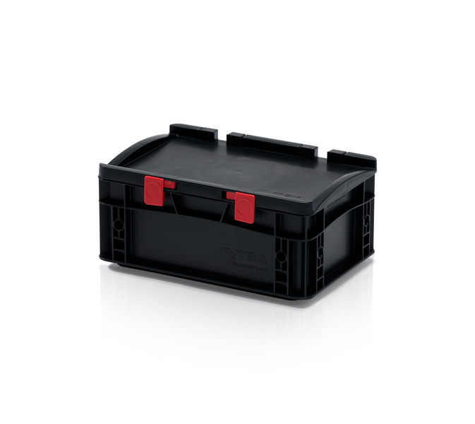 ESD-Eurobehälter mit Deckel 30x20x13,5