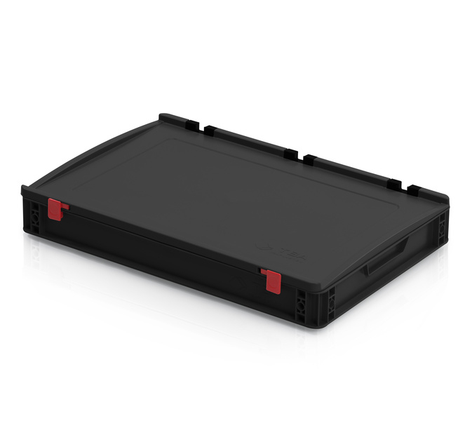 ESD-Eurobehälter mit Deckel 60 x 40 x 7,5