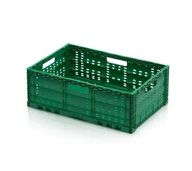 Faltbarer Behälter perforiert 60 x 40 x 22 grün