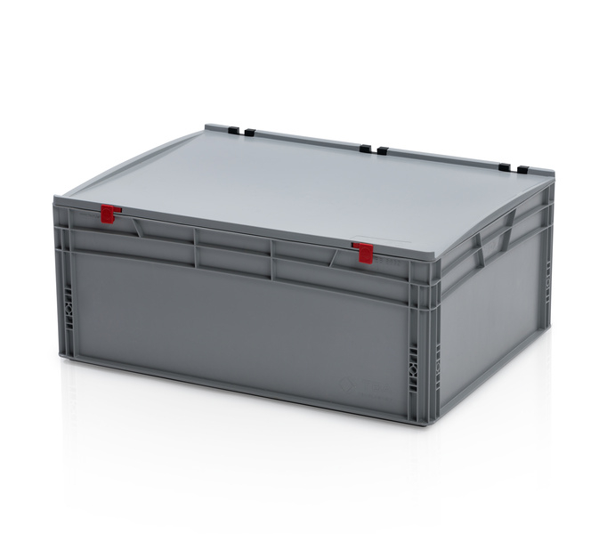 Eurobehälter mit Deckel 80x60x33,5 Griff geschlossen