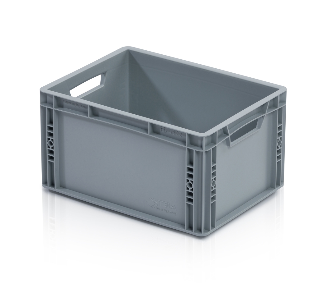 Eurobehälter 40x30x22 mit verstärktem Boden und geschlossenem Griff