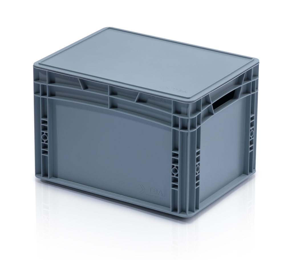 Eurobox 40x30x17 Cm - Conteneur Empilable Gris - Polypropylène Résistant - Offert : Mètre Pliant