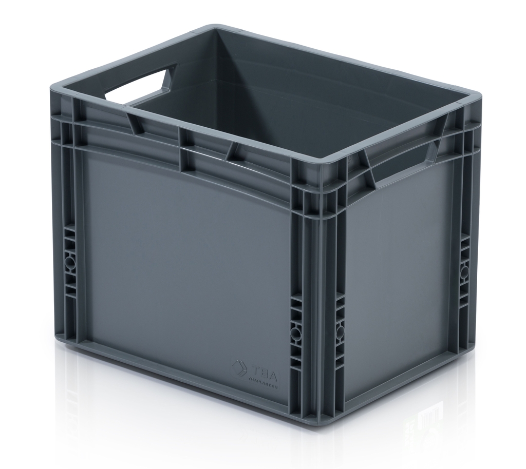 5 Bandejas Apilables Europeas 40x30x7,5 Cm | Contenedor De Plástico PEAD Grado Alimenticio 7L | Gris | Para Masas De Pizza, Panadería, Almacenamiento