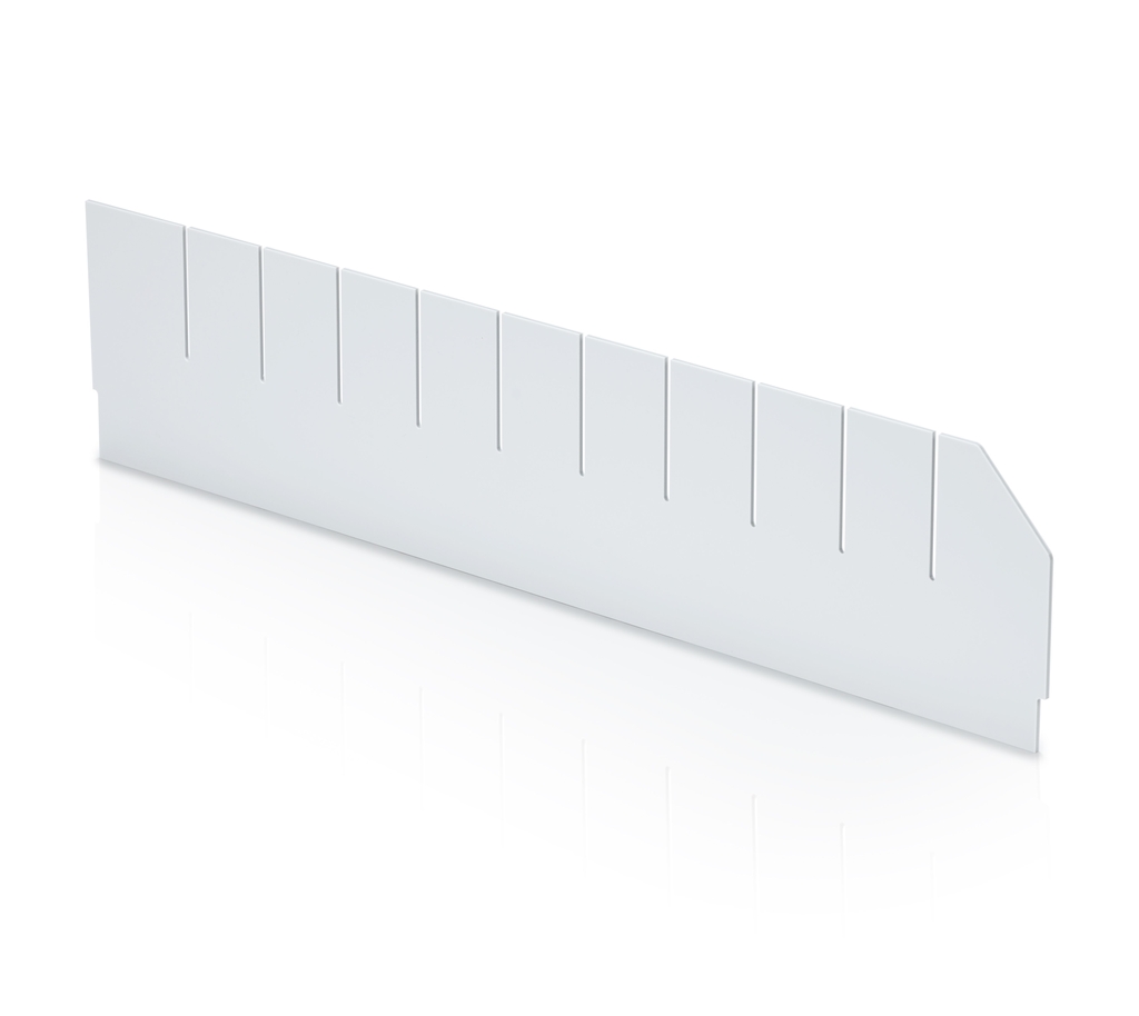 Längsunterteiler mit Ausschnitten für Regalkästen - 60x14 cm